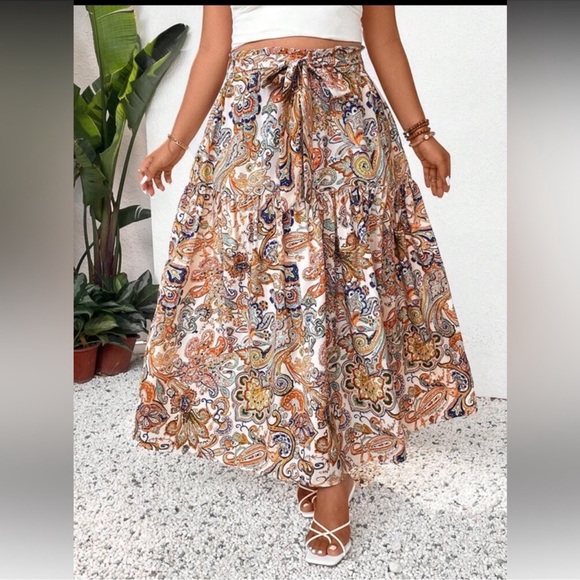 SHEIN Maxi Skirt Bundle 3X – Boho & Mediterranean Prints (Set of 3) - Picture 5 of 6